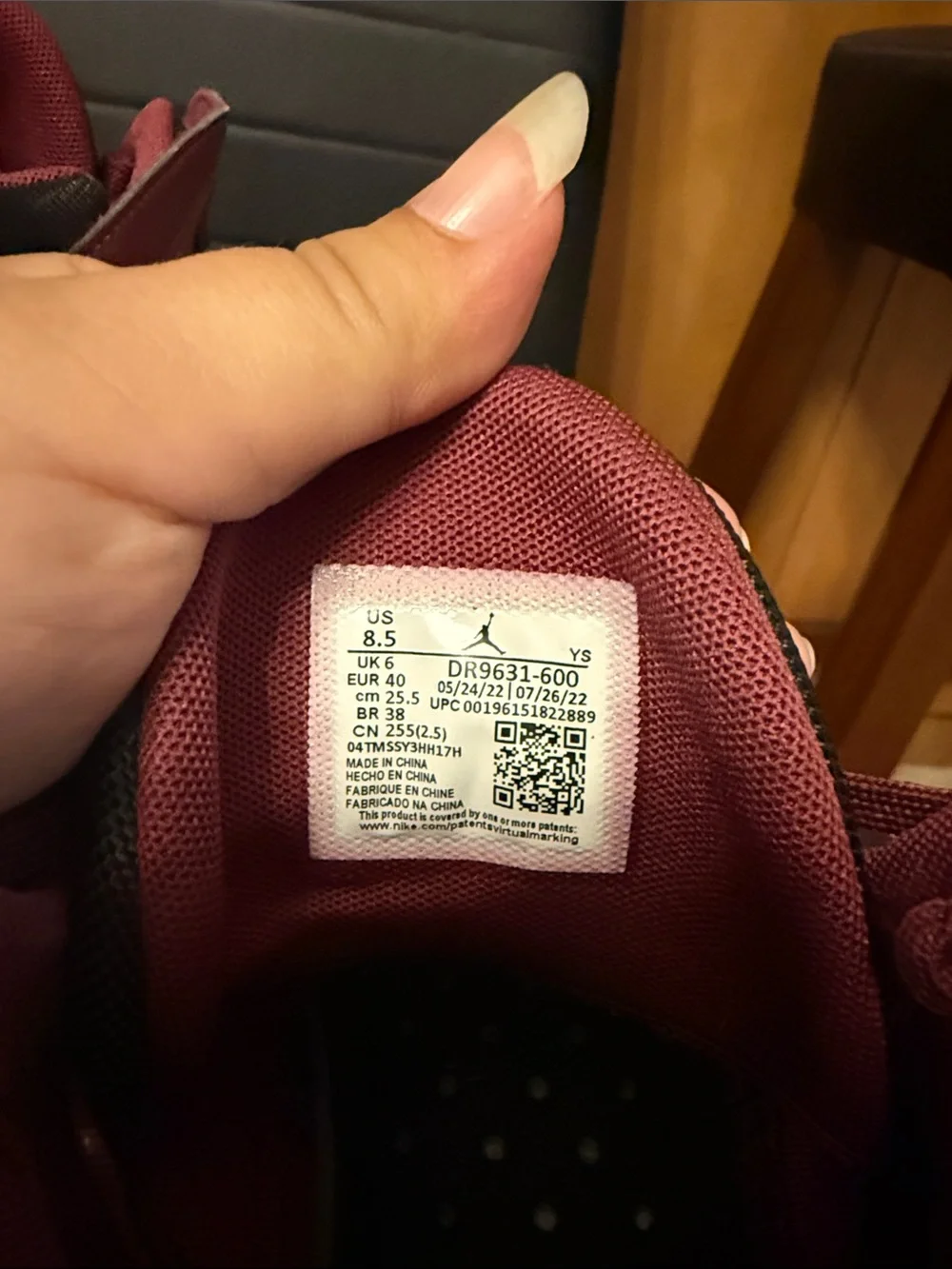 Womens Maroon and Black High-Top Sneakers